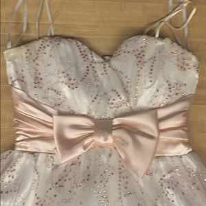 White and rose gold dress. B. Darlin
